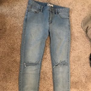 Free People light denim jeans